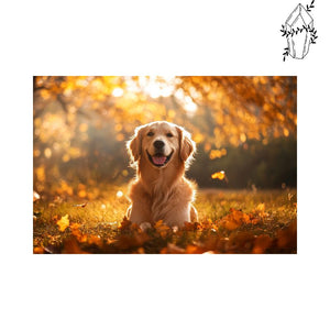 Diamond Painting Golden Retriever in Autumn