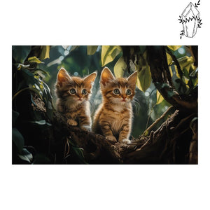 Diamond Painting Kittens in the Jungle