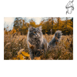 Diamond Painting Maine Coon on a Walk