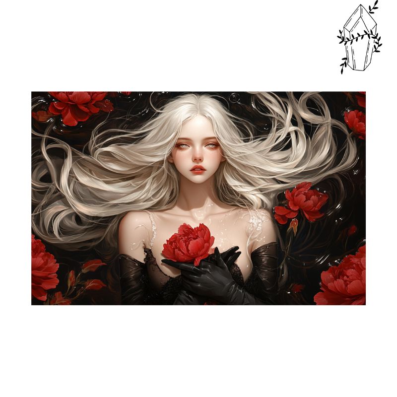 Diamond Painting Blonde Woman with Roses