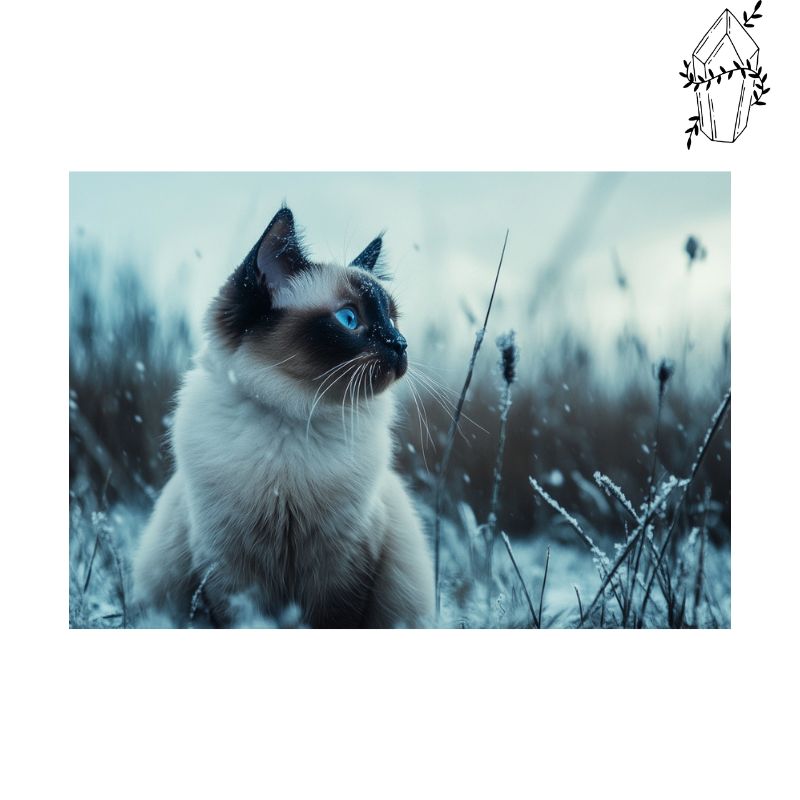 Diamond Painting Siamese Cat in Winter