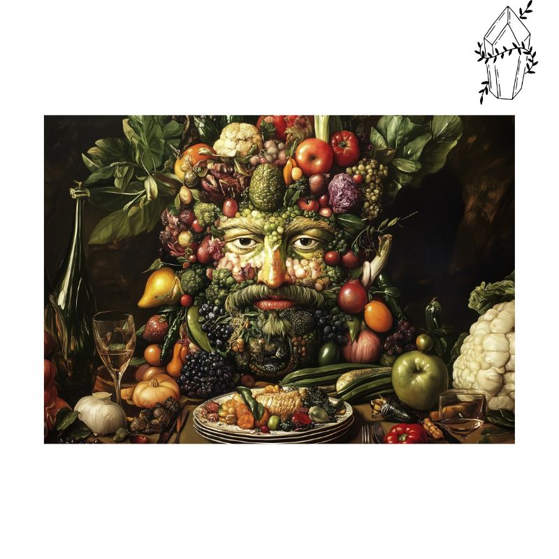 Diamond Painting Portrait in Arcimboldo Style