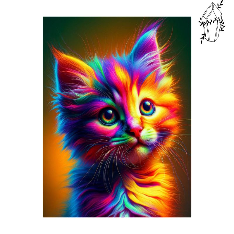 Diamond Painting Multicolor Kitten