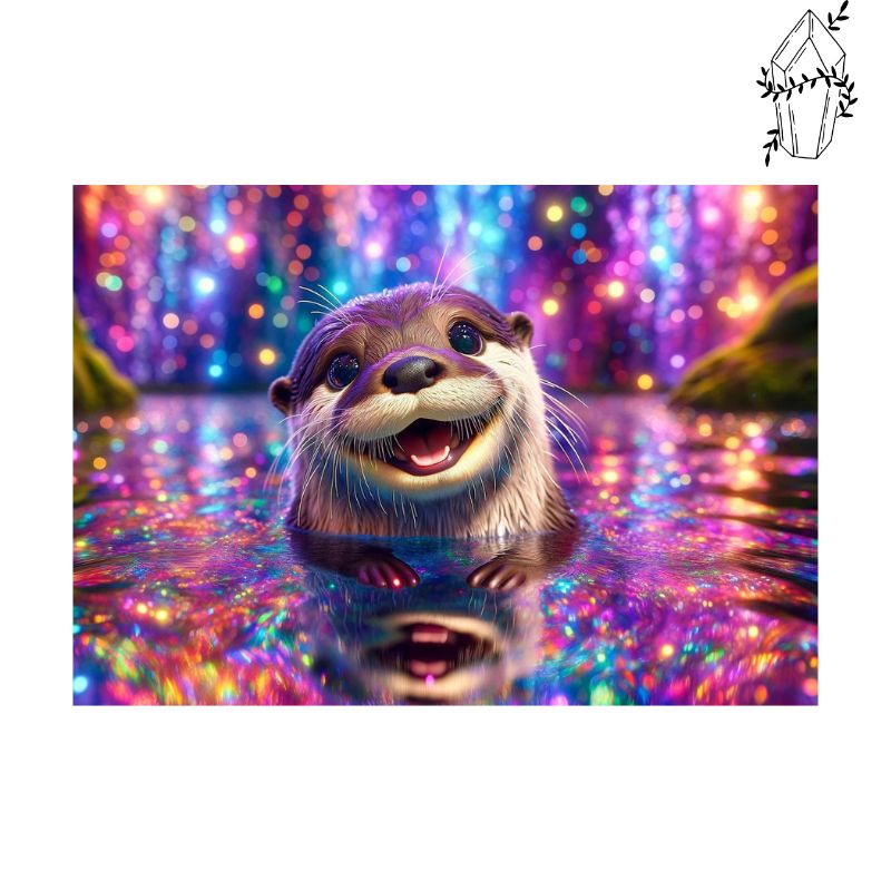 Diamond Painting Happy Otter in the Mystic Water