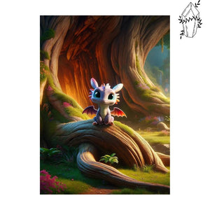 Diamond Painting Baby Dragon in the Forest