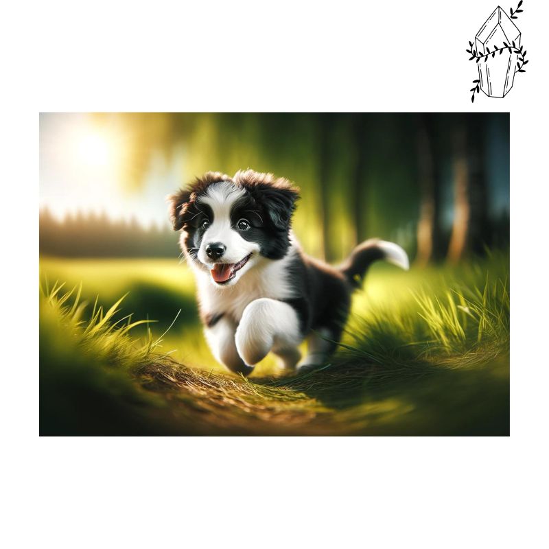 Diamond Painting Border Collie Puppy