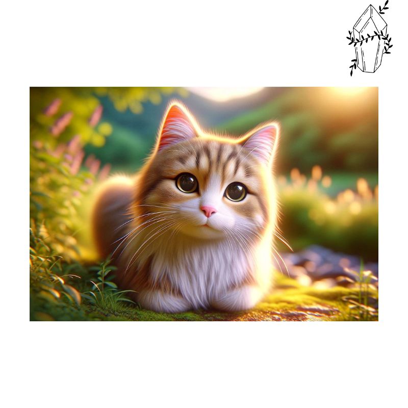 Diamond Painting Cute Cat in the Grass