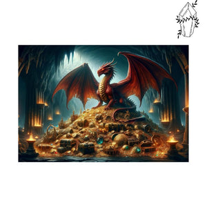 Diamond Painting Red Dragon Guardian of the Treasure