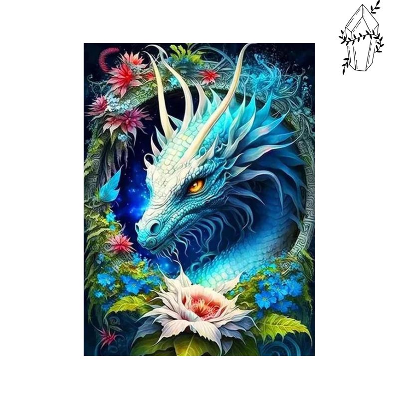 Diamond painting Lotus dragon | Diamond-painting-club.us