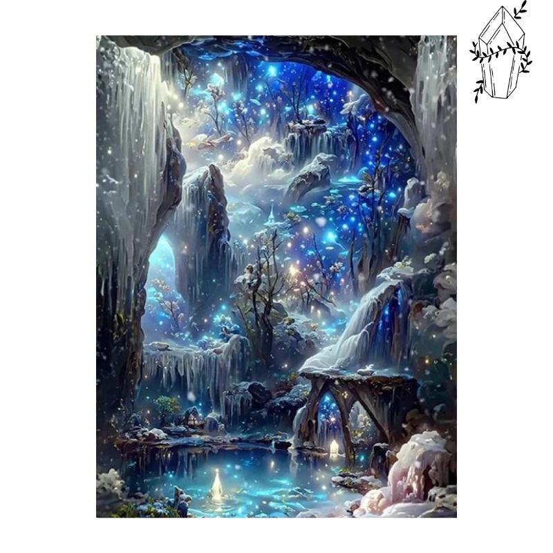 Diamond painting Enchanted blue cave | Diamond-painting-club.us