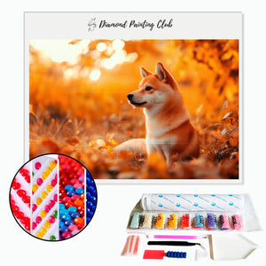 Diamond Painting Shiba Inu in Autumn