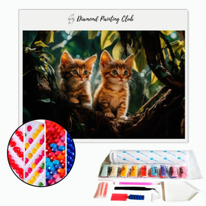 Diamond Painting Kittens in the Jungle