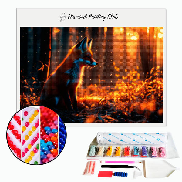 Diamond Painting Sunset Fox