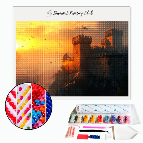 Diamond Painting Sunset Castle