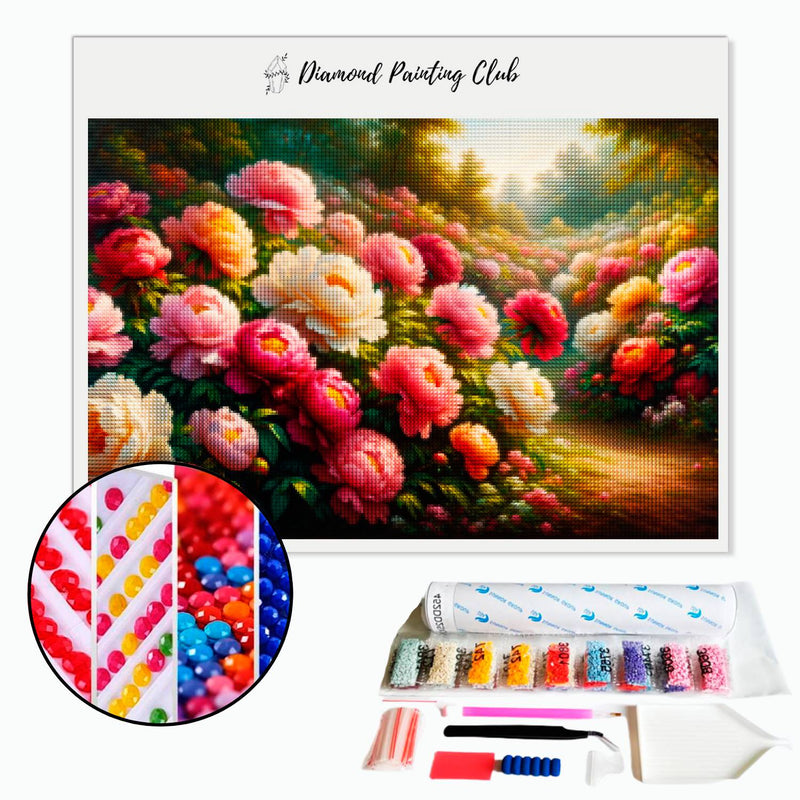 Diamond Painting Peony Flowers