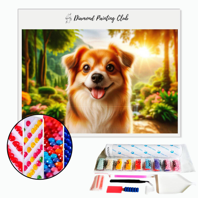 Diamond Painting Playful Dog