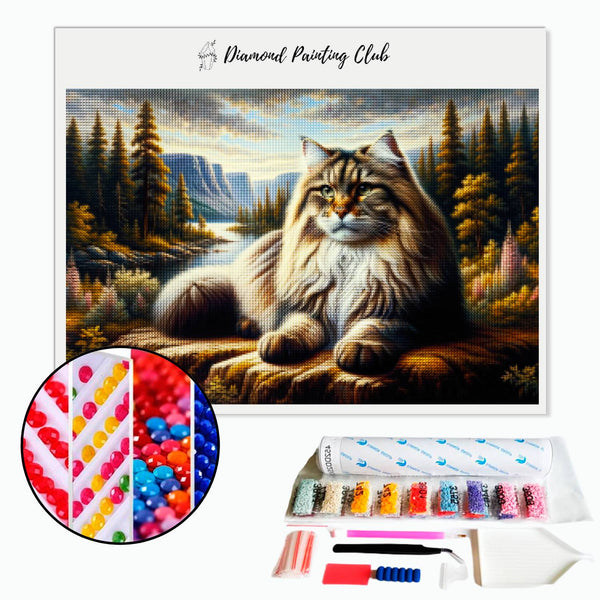 Diamond Painting Angora Cat Mountain