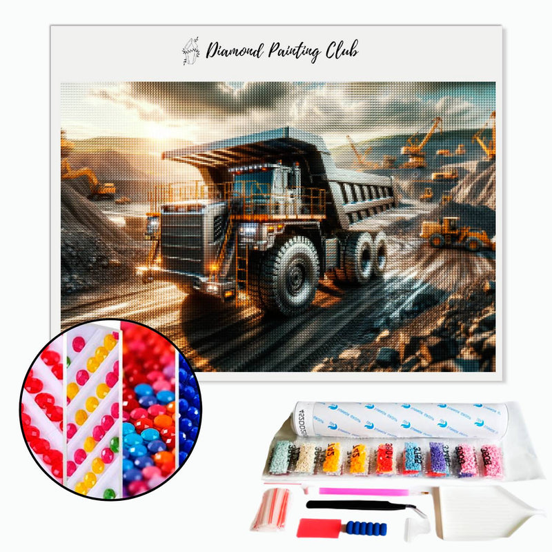 Diamond Painting Dump Truck