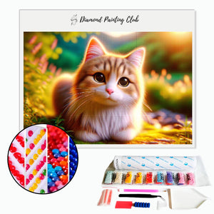 Diamond Painting Cute Cat in the Grass