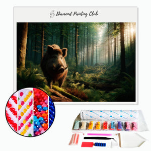 Diamond Painting Wild Boar in the Woods