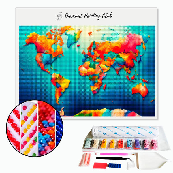 Diamond Painting World Map