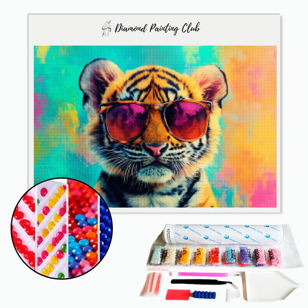 Diamond Painting Whimsical Baby Tiger