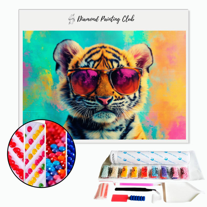 Diamond Painting Whimsical Baby Tiger