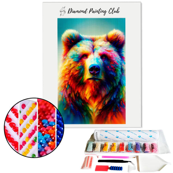 Diamond Painting Multicolor Bear