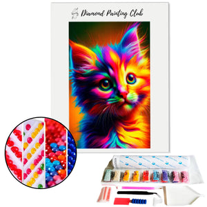 Diamond Painting Multicolor Kitten