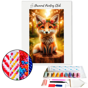 Diamond Painting Cute Crowned Fox