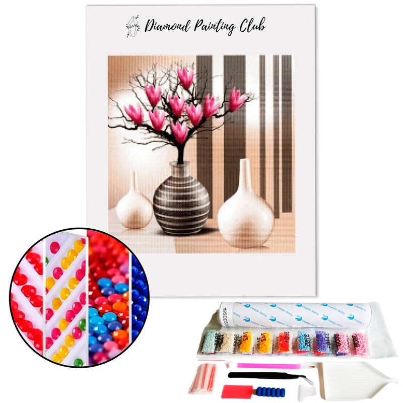 Diamond painting Magnolia in a vase | Diamond-painting-club.us