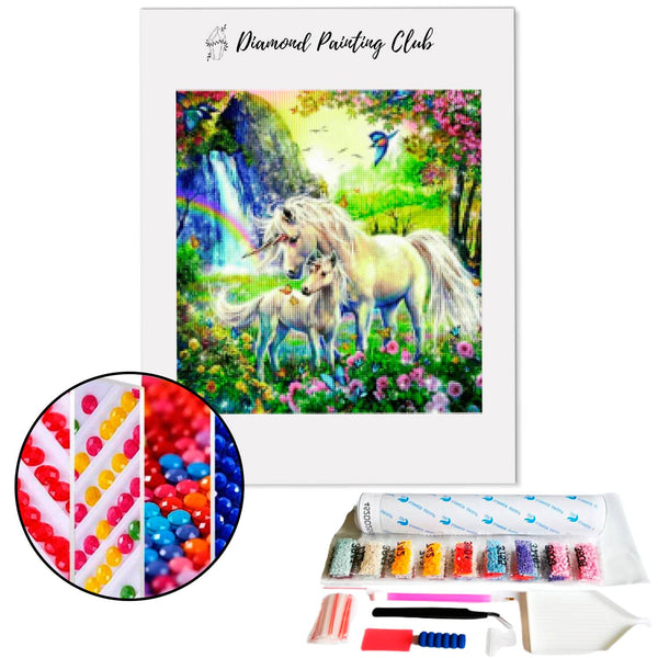 Diamond painting Unicorn and its foal | Diamond-painting-club.us