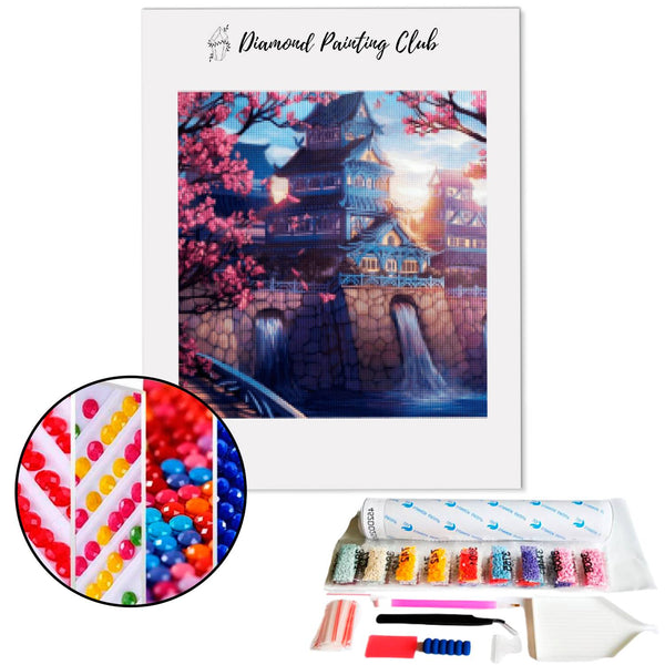 Diamond painting Japanese Temple. | Diamond-painting-club.us