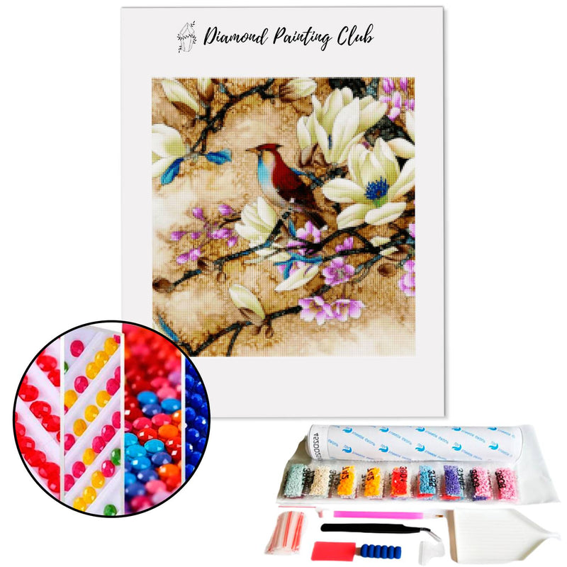 Diamond painting Floral tree mural. | Diamond-painting-club.us