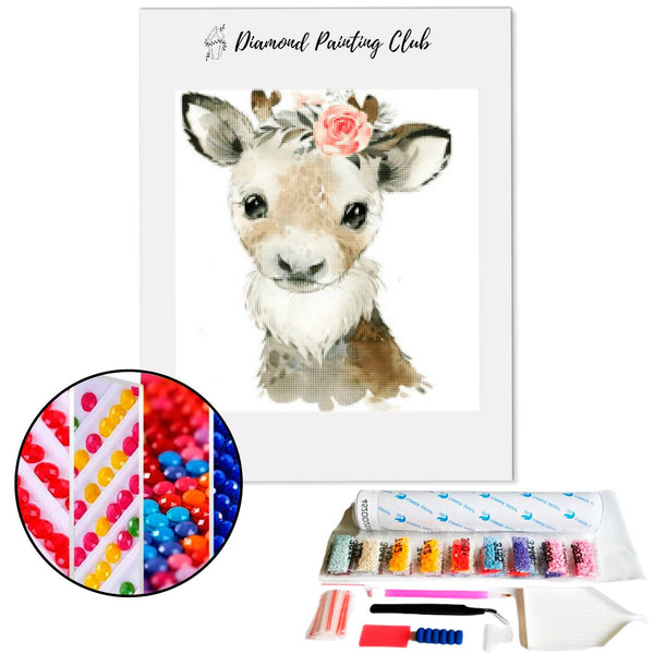 Diamond painting Cute little reindeer | Diamond-painting-club.us