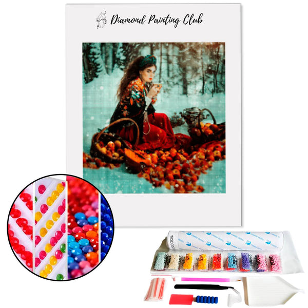 Diamond Painting Woman in Winter | Diamond-painting-club.us