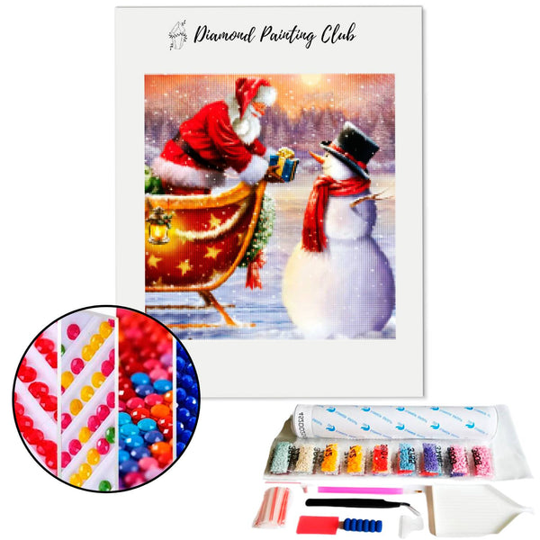 Diamond Painting Santa Claus and Snowman | Diamond-painting-club.us