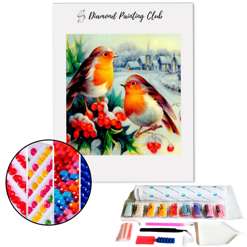 Diamond Painting Robin Redbreast | Diamond-painting-club.us