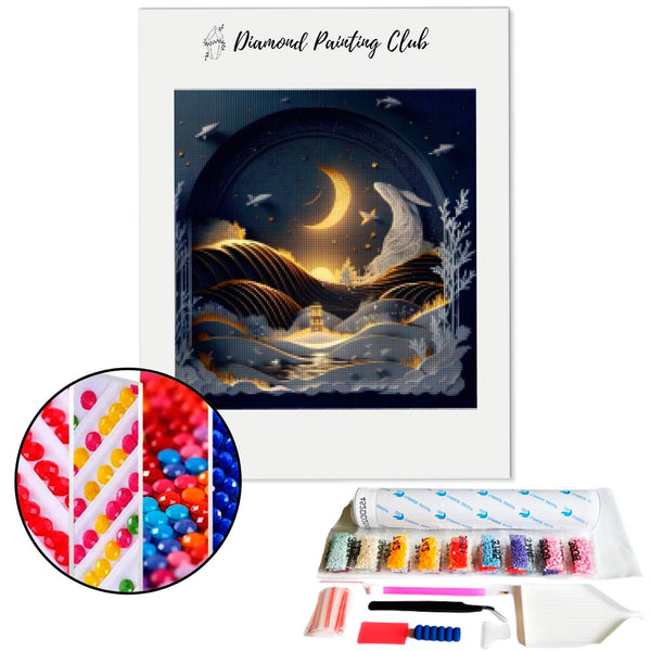 Diamond Painting Moonlit Lighthouse | Diamond-painting-club.us