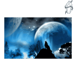 Diamond painting Planet and Wolf Howl. | Diamond-painting-club.us