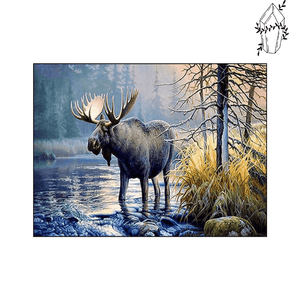 Diamond painting Moose & River | Diamond-painting-club.us