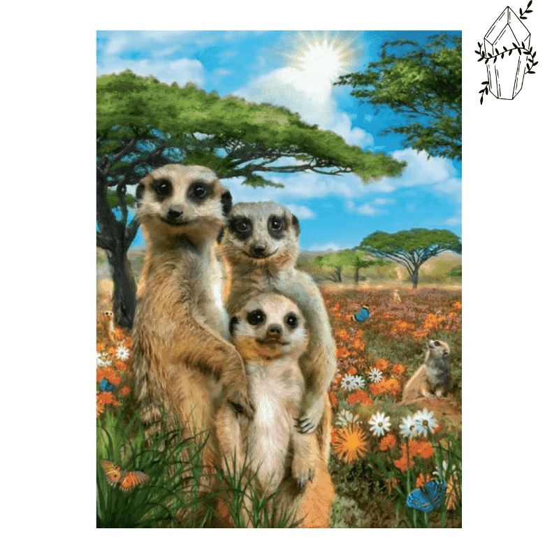 Diamond Painting Mongoose Family | Diamond-painting-club.us