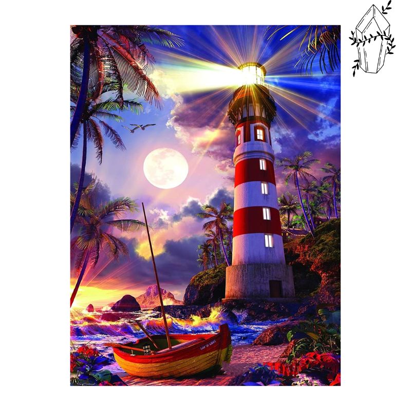 Diamond Painting Lighthouse on the Beach | Diamond-painting-club.us