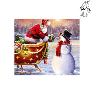 Diamond Painting Santa Claus and Snowman | Diamond-painting-club.us