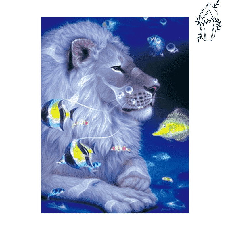 Diamond painting Lion Aquatic | Diamond-painting-club.us