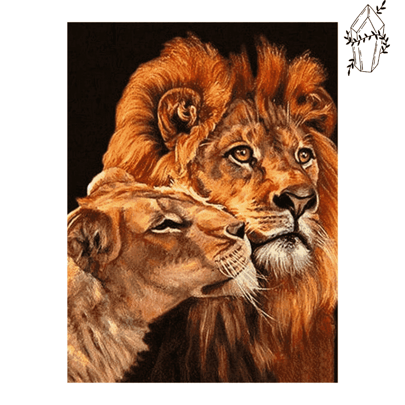 Diamond Painting Lion & Lioness. | Diamond-painting-club.us