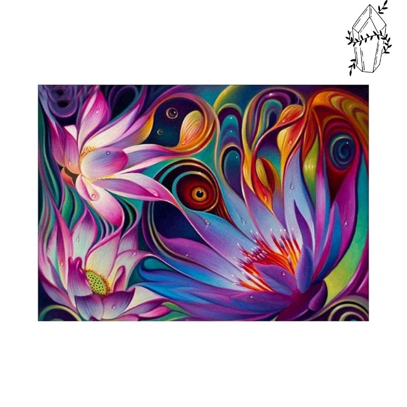 Diamond Painting Abstract Lotus | Diamond-painting-club.us