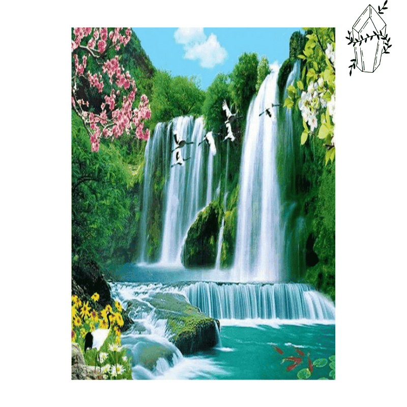 Diamond Painting Paradise Waterfall | Diamond-painting-club.us