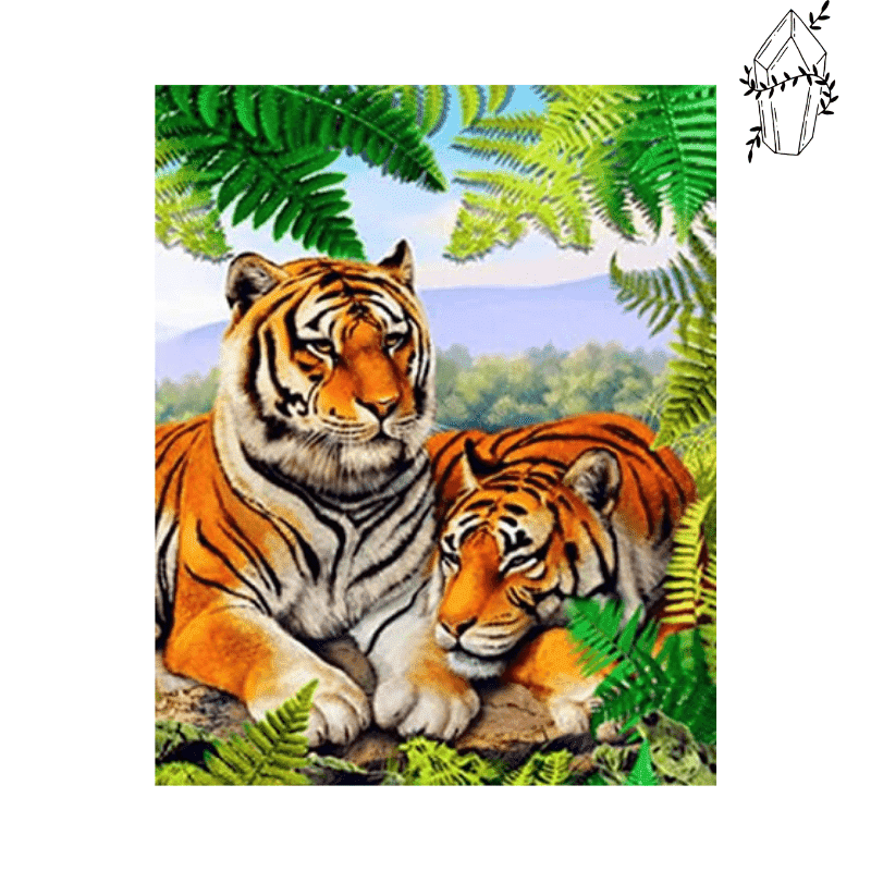 Diamond painting Bengal Tiger Couple | Diamond-painting-club.us