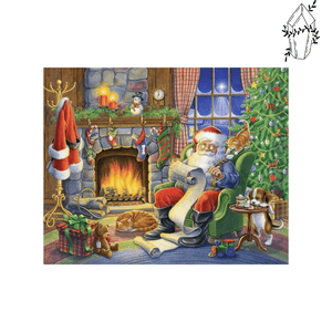 Diamond painting Santa Claus in the house | Diamond-painting-club.us